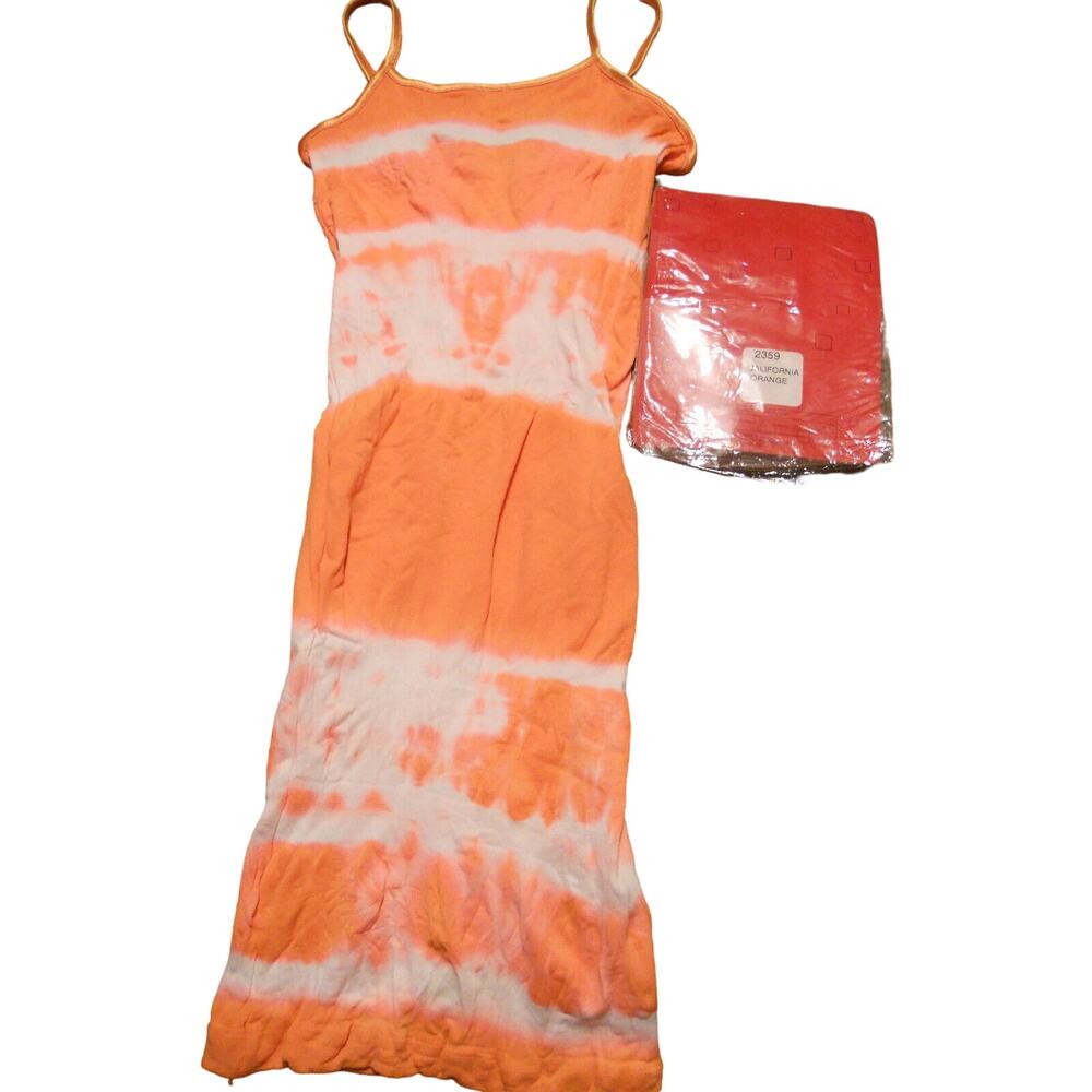 AMB Designs Camisole Dance Top Shirt One-size Orange Tie Dye Stretch